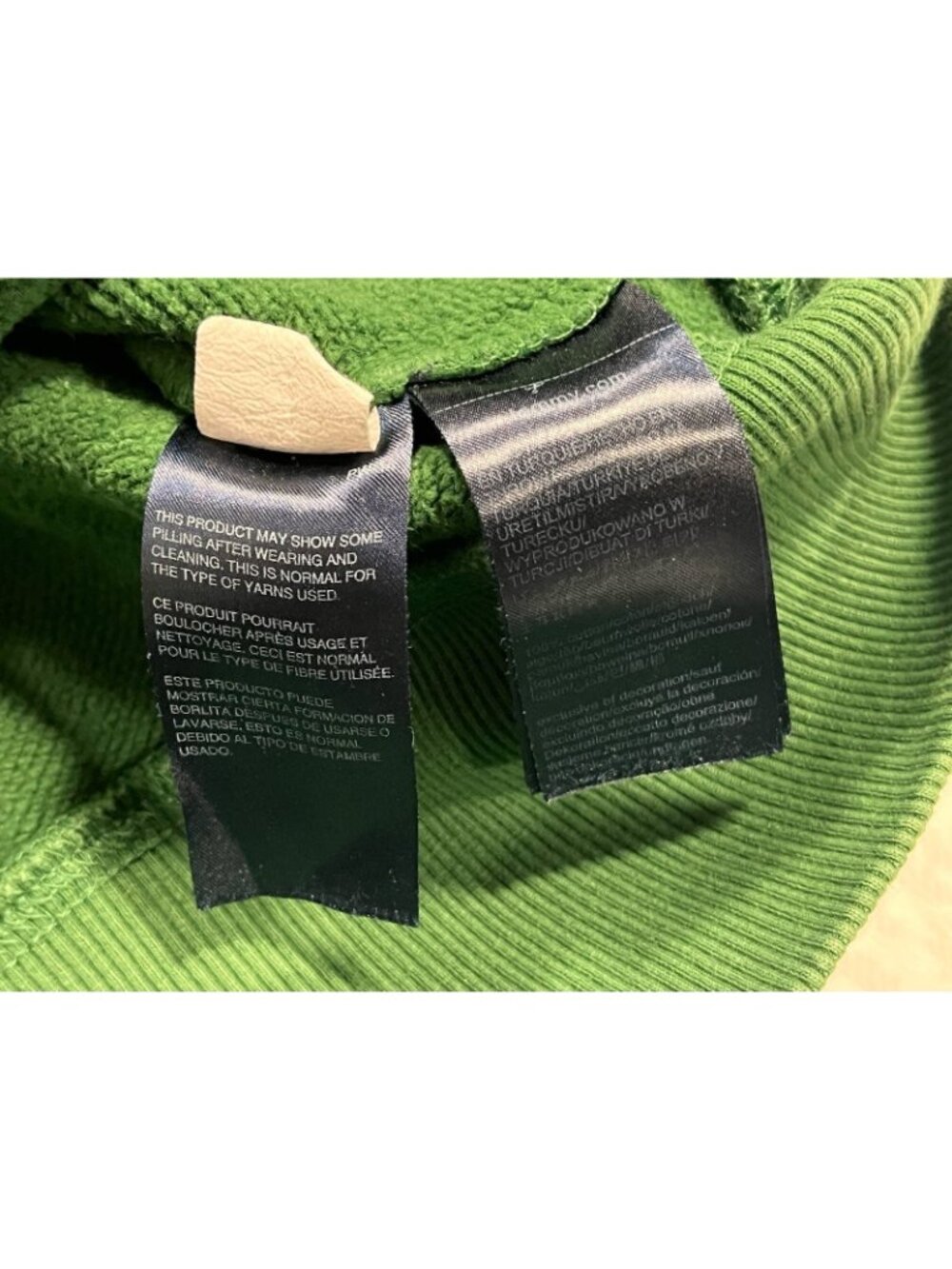 Women’s Size Medium Tommy Jeans Crewneck Sweatshirt Spell Out Green Flag Heavy - Picture 8 of 16